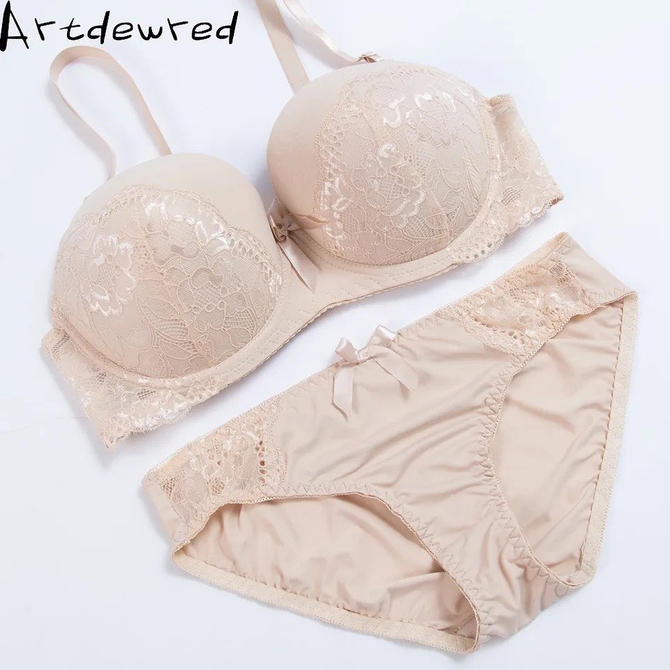 Net Pushup Bra Panty Set