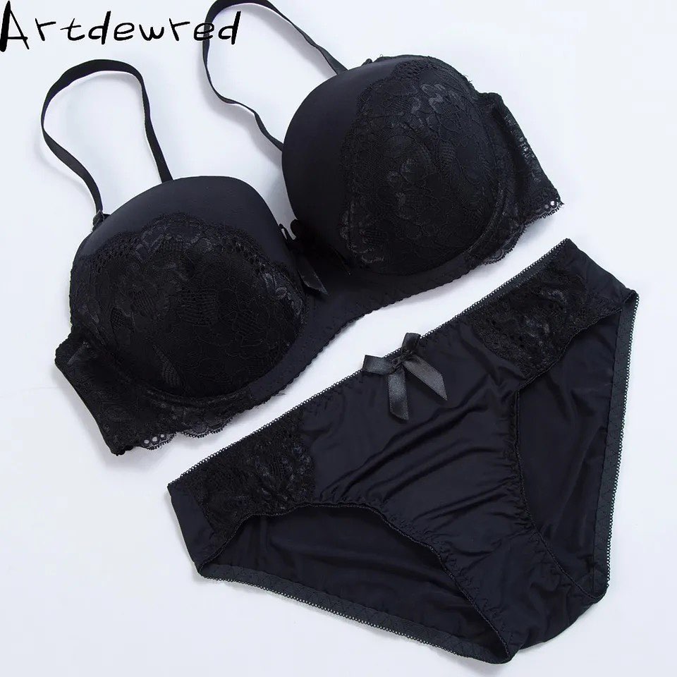 Net Pushup Bra Panty Set