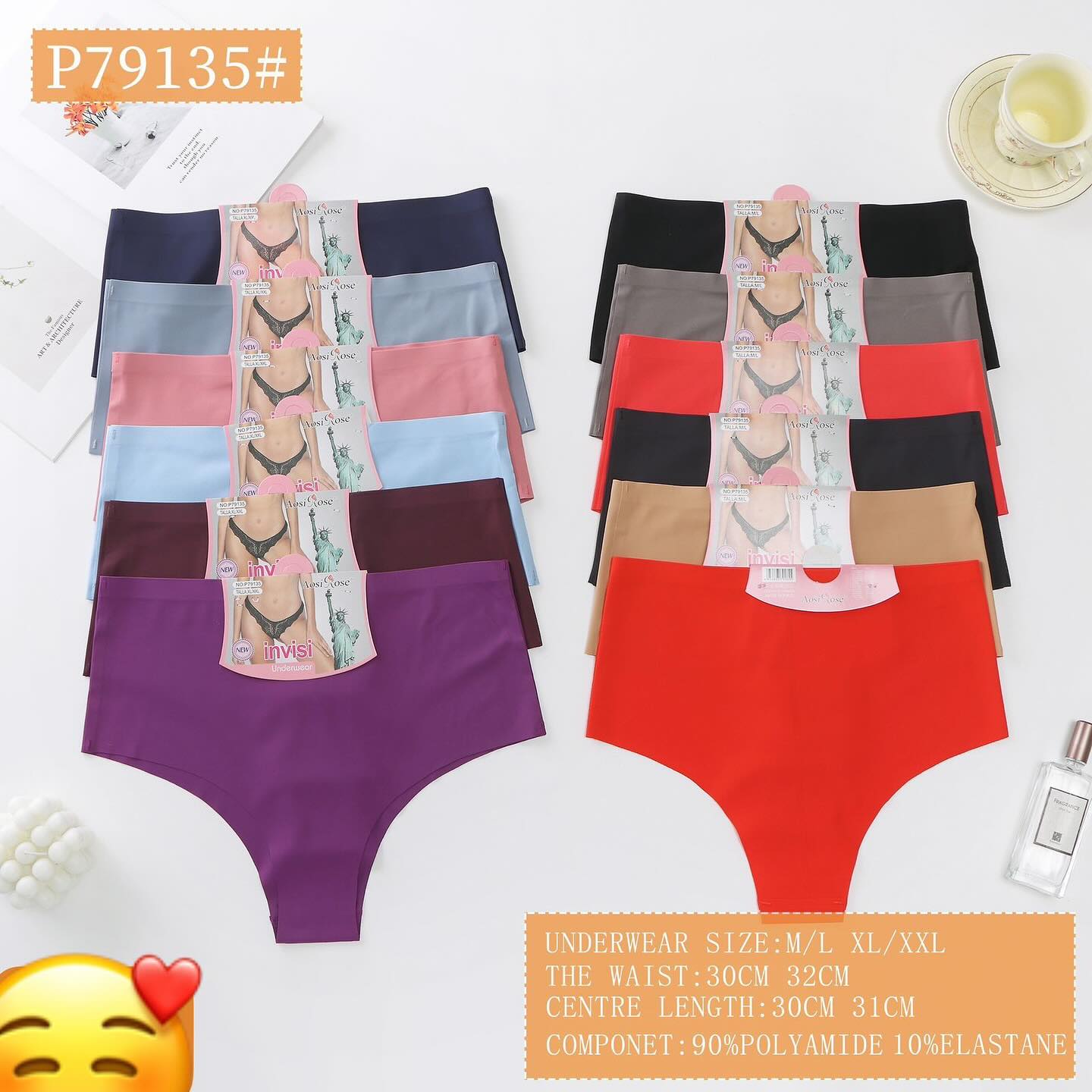 Basic High Waist Women Thong Underwear