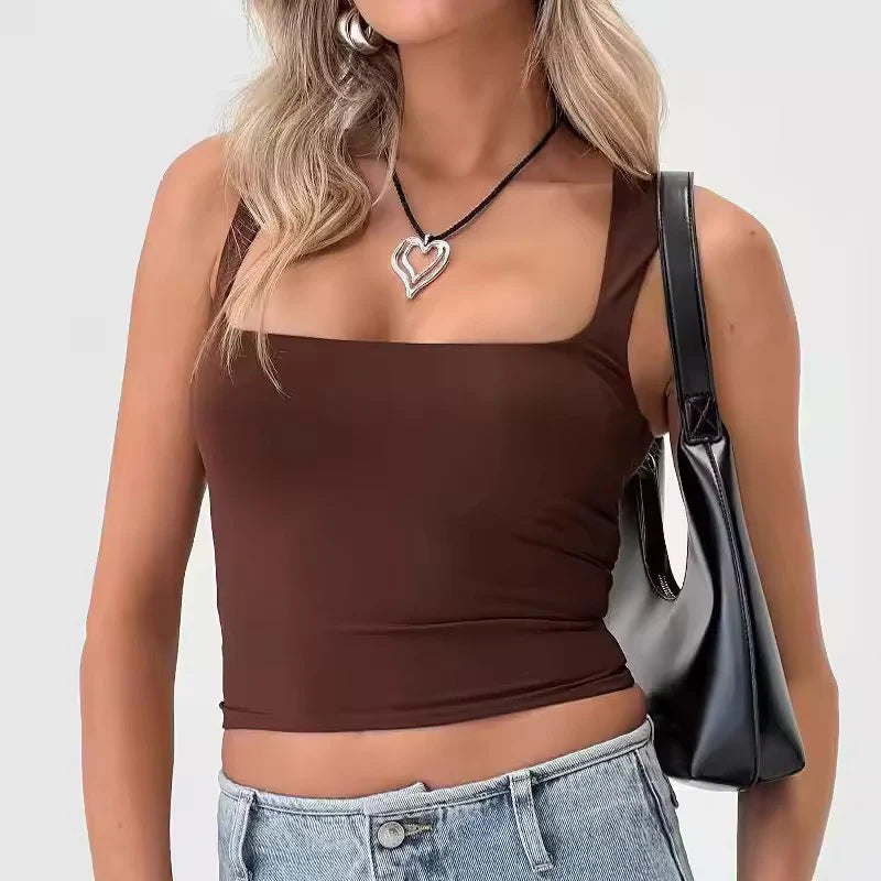 Tank Top Padded Cotton Camisole Bralette Bra