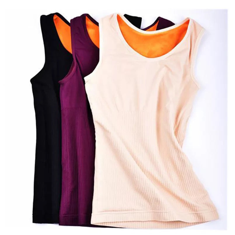 Deep Neck Thermal Warmer Top for Women
