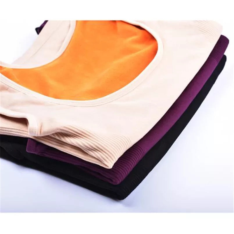 Deep Neck Thermal Warmer Top for Women