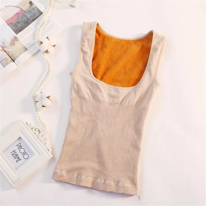Deep Neck Thermal Warmer Top for Women