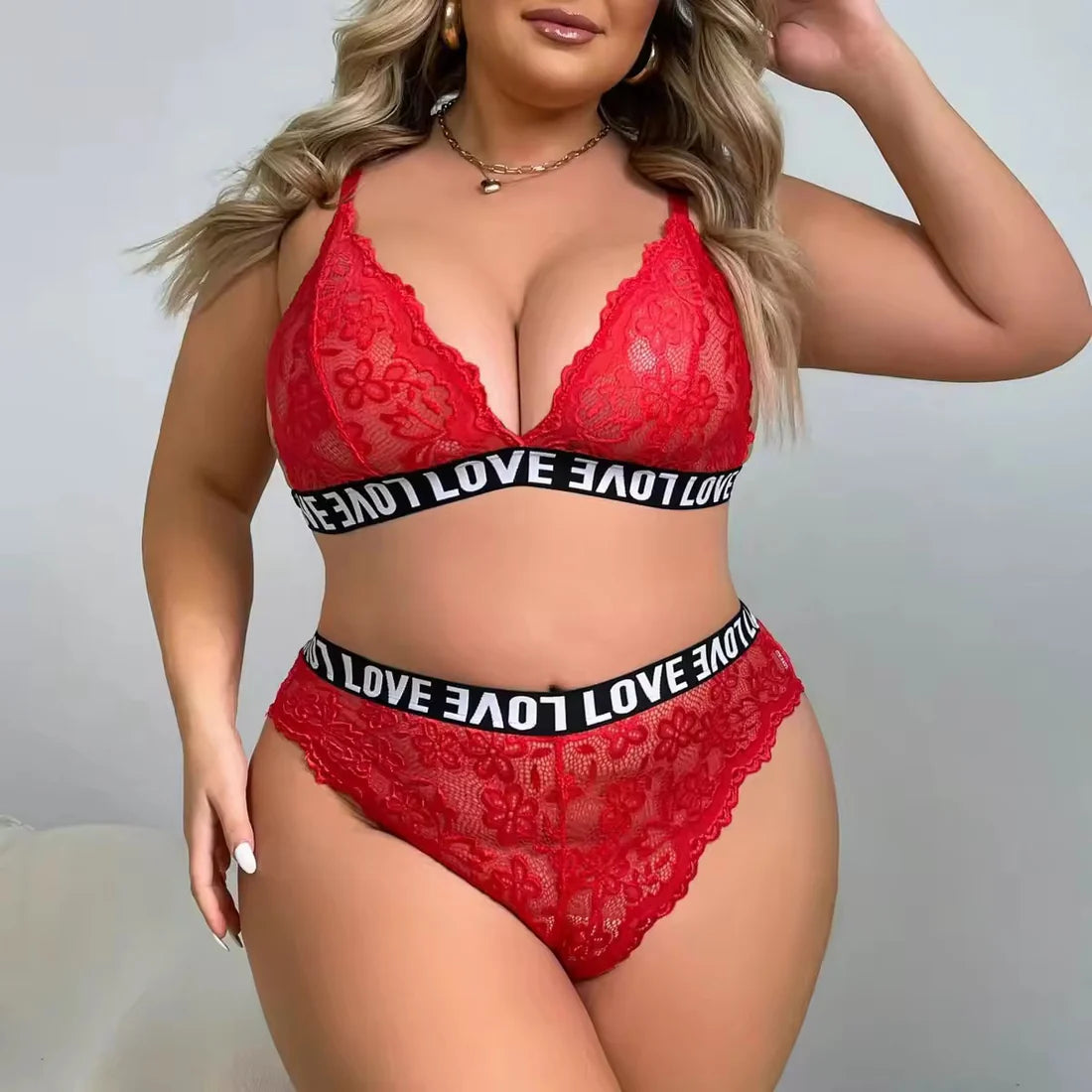 Intimate Mesh Bralette Bra Panty Set Soft Padded Wireless