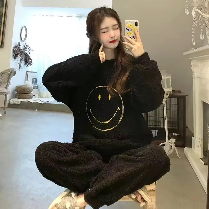 Smiley Winter Fleece Night Dress