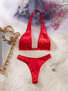 Intimate Bikini Lingerie Set Luxury Satin