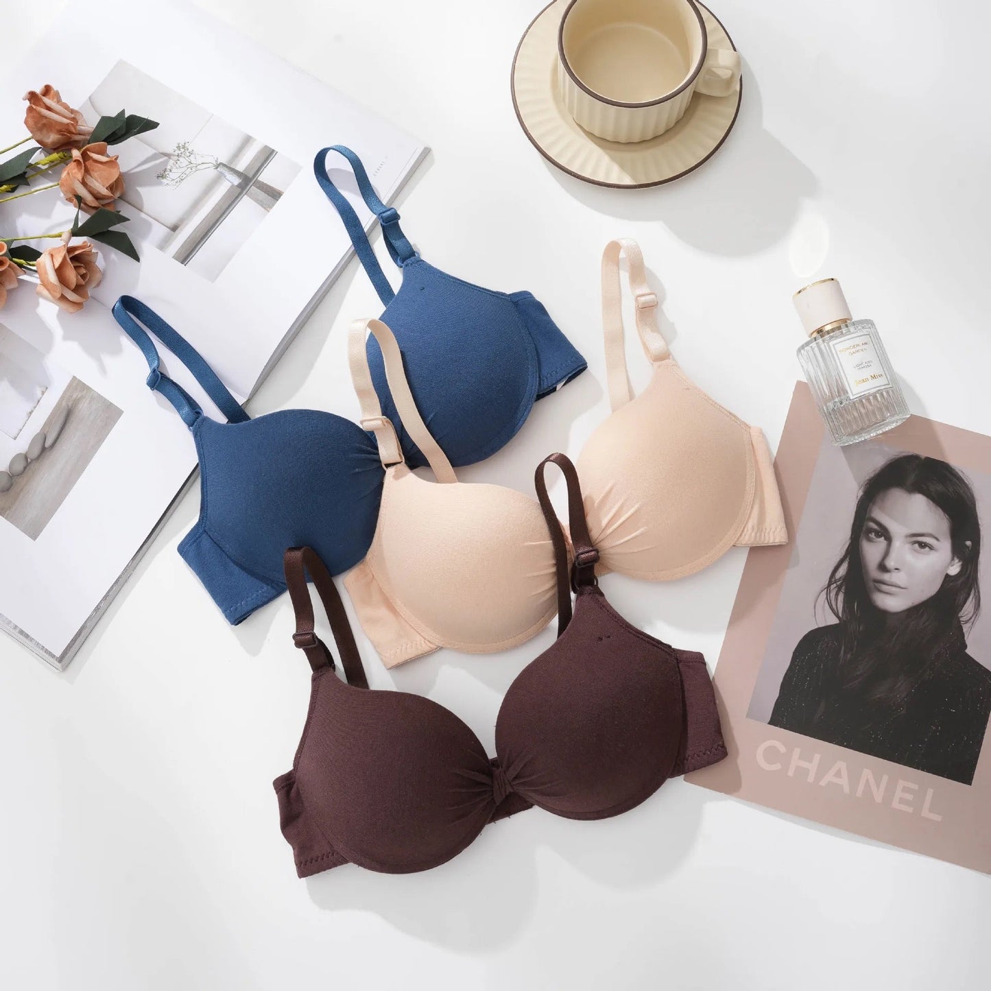 Basic Bow Bra Wired Padded T-Shirt Bra