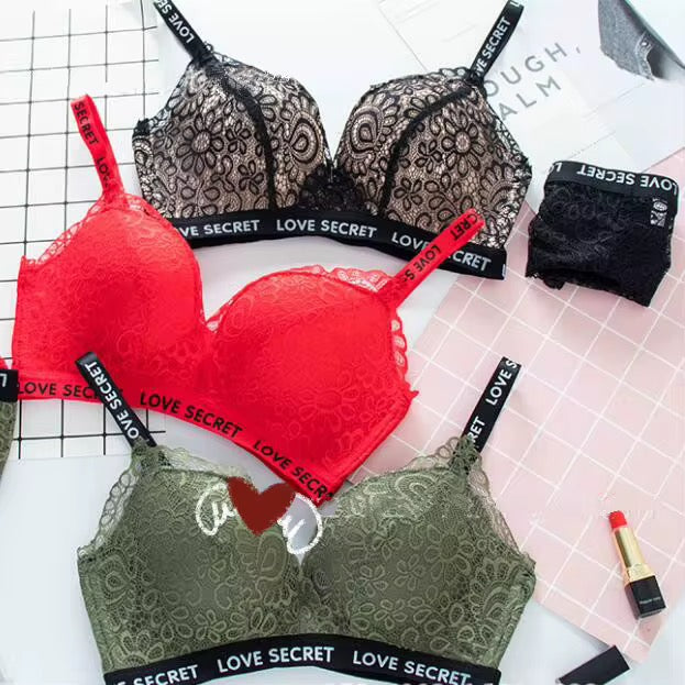 Mesh Non Wired Bra Soft Padded Alphabets Straps