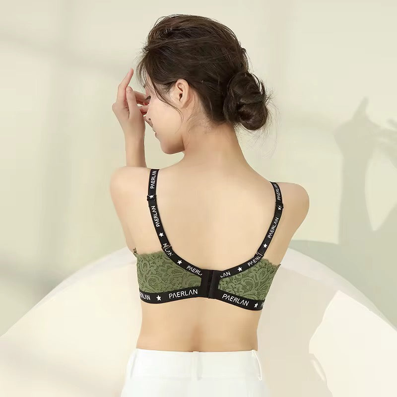 Mesh Non Wired Bra Soft Padded Alphabets Straps