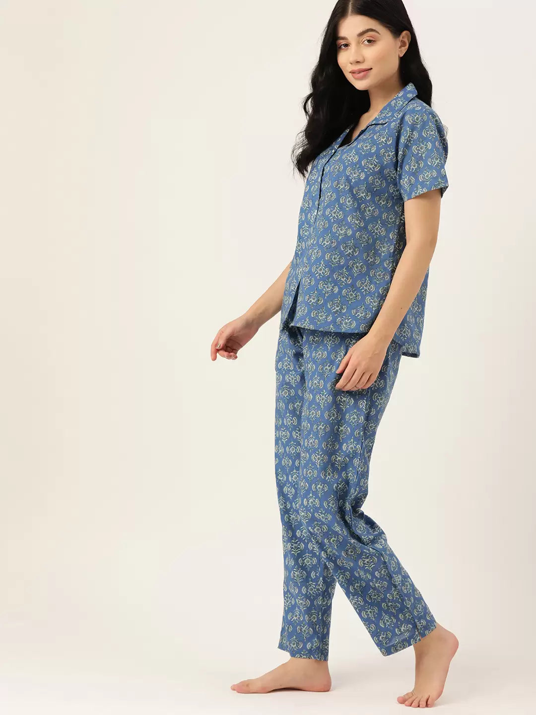 Intimate Blossom Breeze Night Wear Lawn Night Suit front