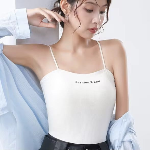 Seamless Support Camisole – Built-in Bra Tank Top with Breathable Fit