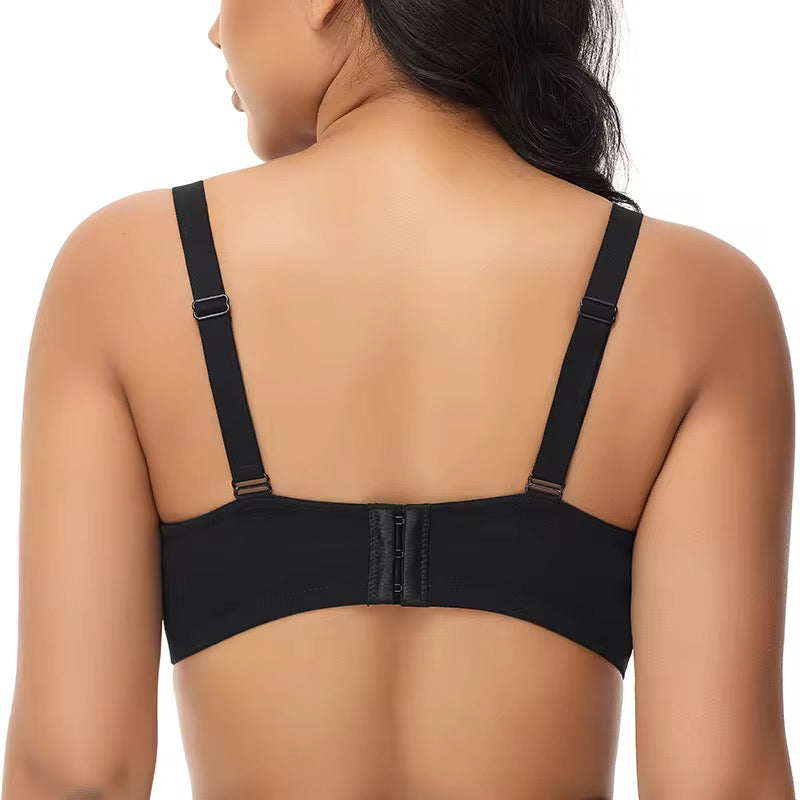 Calvin Klein Intimate Plus Size D Cup Bra – Mesh Lace Underwire Push-Up Support