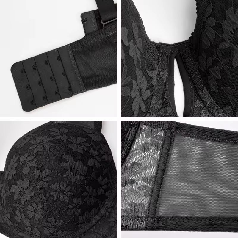 Calvin Klein Intimate Plus Size D Cup Bra – Mesh Lace Underwire Push-Up Support