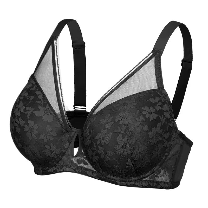Calvin Klein Intimate Plus Size D Cup Bra – Mesh Lace Underwire Push-Up Support