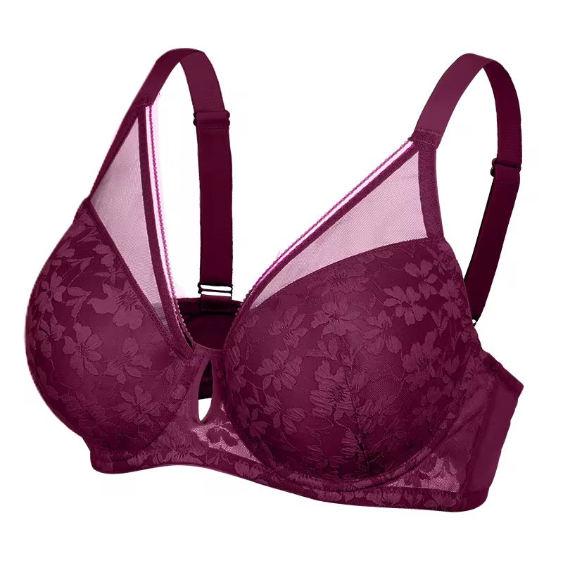 Calvin Klein Intimate Plus Size D Cup Bra – Mesh Lace Underwire Push-Up Support