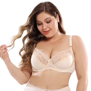 Plus Size Intimate Lace Push-Up Bra – D Cup Full Coverage Support