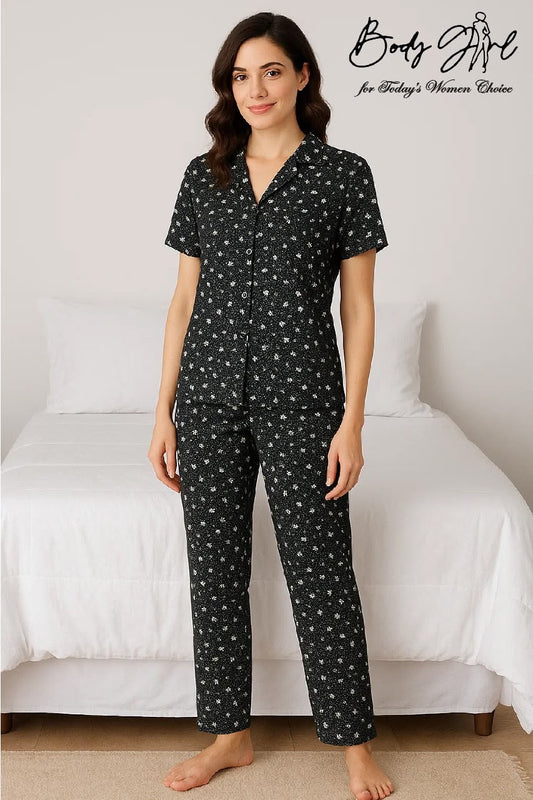 Intimate Breathable Floral Lawn Sleepwear Set