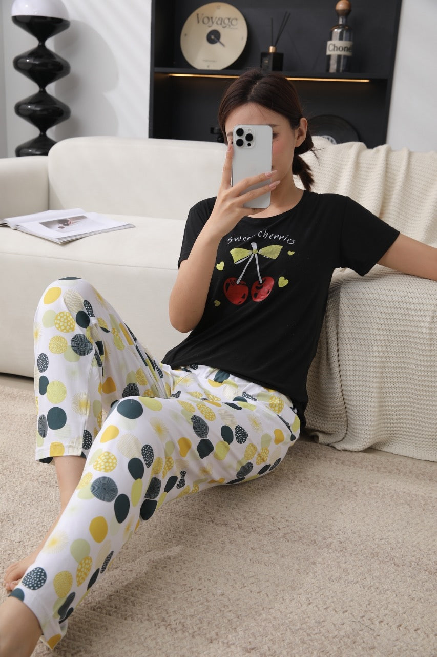 Intimate Cotton PJ Sleep Night Dress Casual Fit Floral Trouser