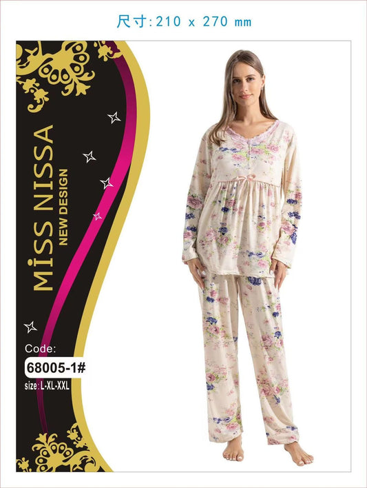 Winter Warm Night Suit Floral