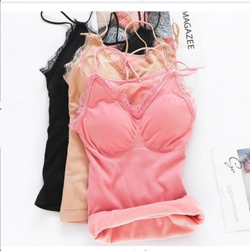 Built In Bra Padded Thermal Warmer Camisole for Women