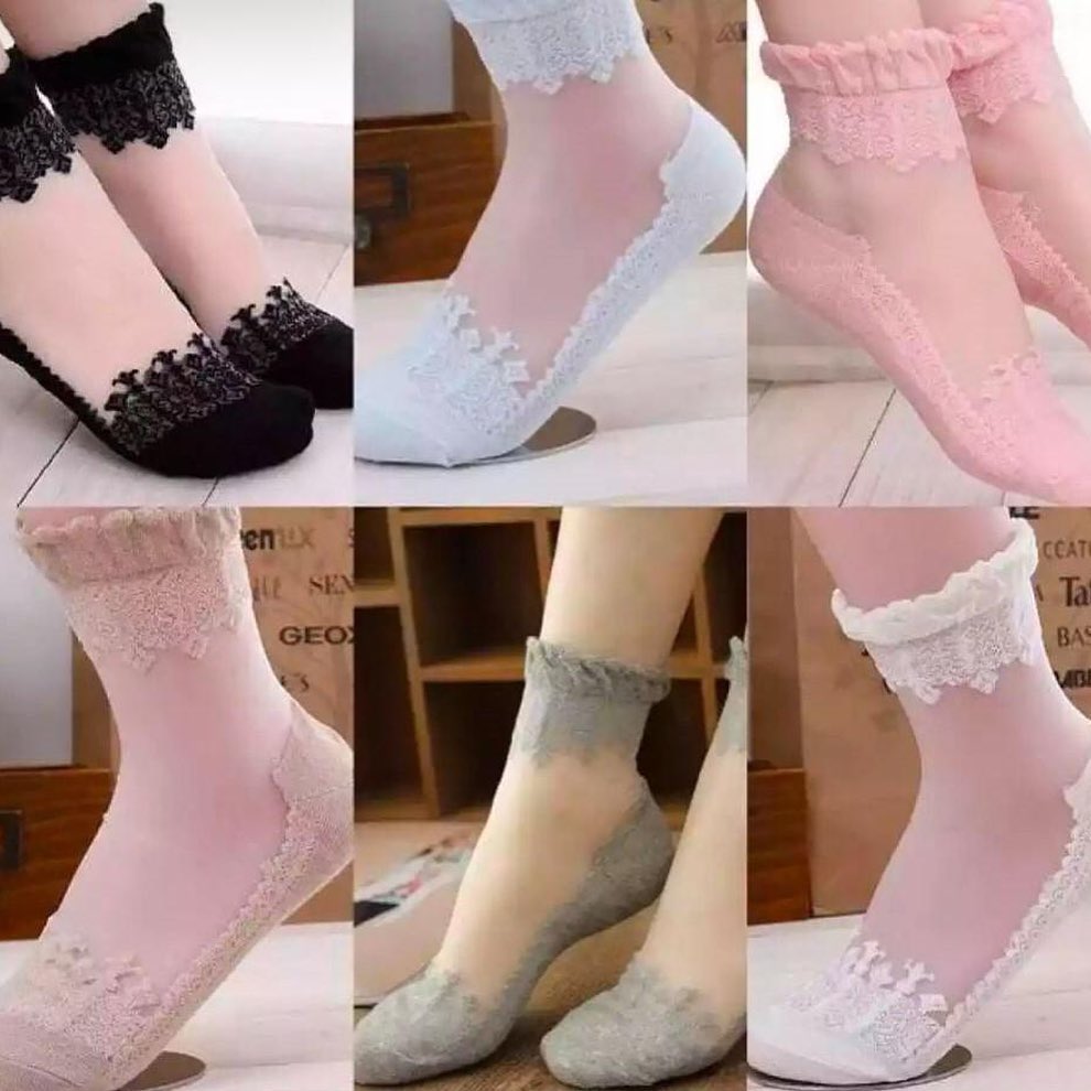 ladies net ankle socks