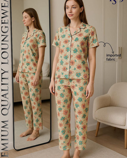 Intimate Floral Cotton Summer Night Dress Casual Wear