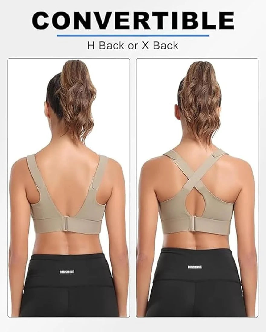Intimate Zero-Bounce Sports Bra with Adjustable Waist and Shoulder Straps