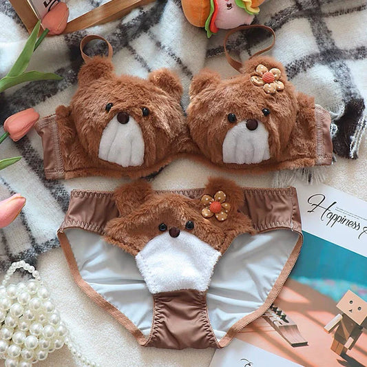  Intimate Cuddle-Bear: The Ultimate Furry Lingerie Set