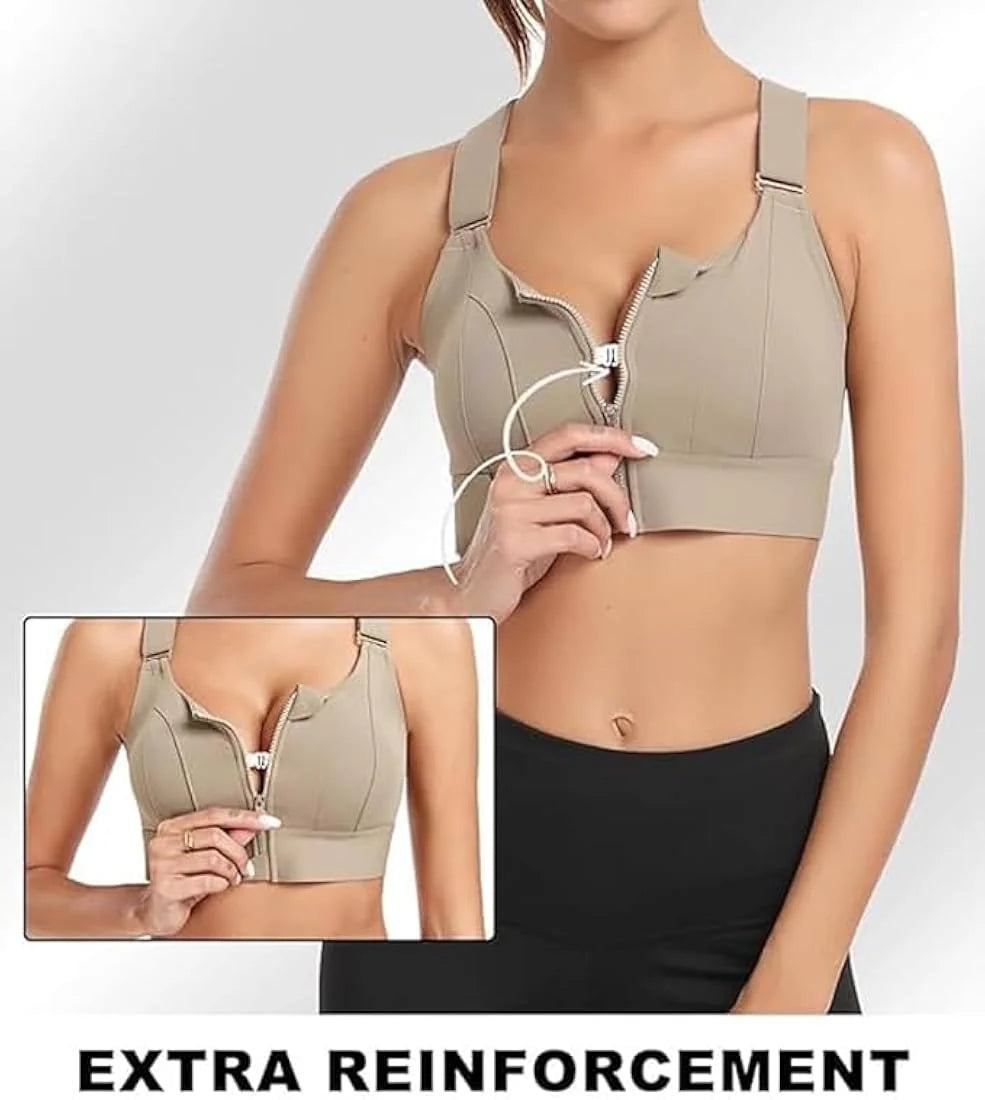 Intimate Zero-Bounce Sports Bra with Adjustable Waist and Shoulder Straps