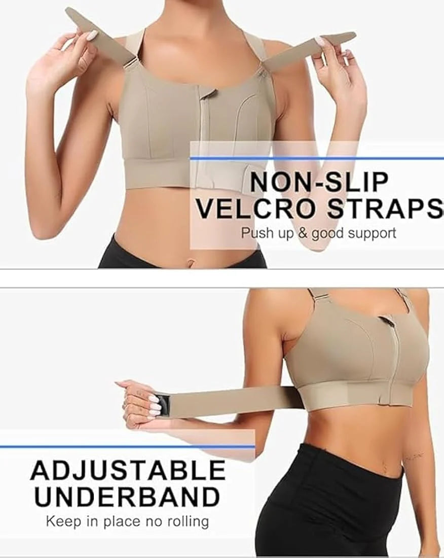 Intimate Zero-Bounce Sports Bra with Adjustable Waist and Shoulder Straps