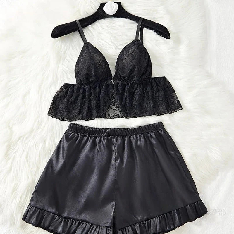 Intimate Butterfly Top with Shorts Daily Wear Lingerie