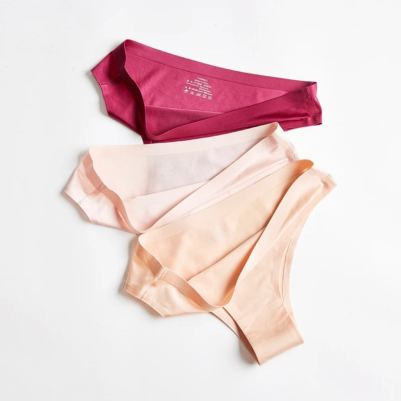 Ice Silk Thong Brief Panties Underwear