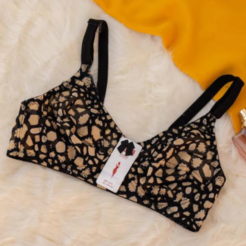 Cotton Daily Wear Bra Leopard Non Padded