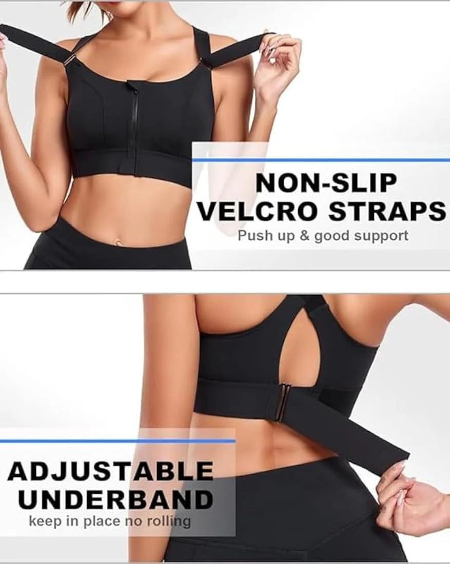 Intimate Zero-Bounce Sports Bra with Adjustable Waist and Shoulder Straps