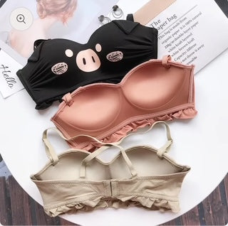 Intimate Cartoon Printed Cute Bra Soft Padded