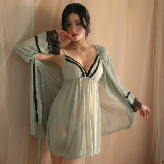 Three Piece Nighty with Gown 