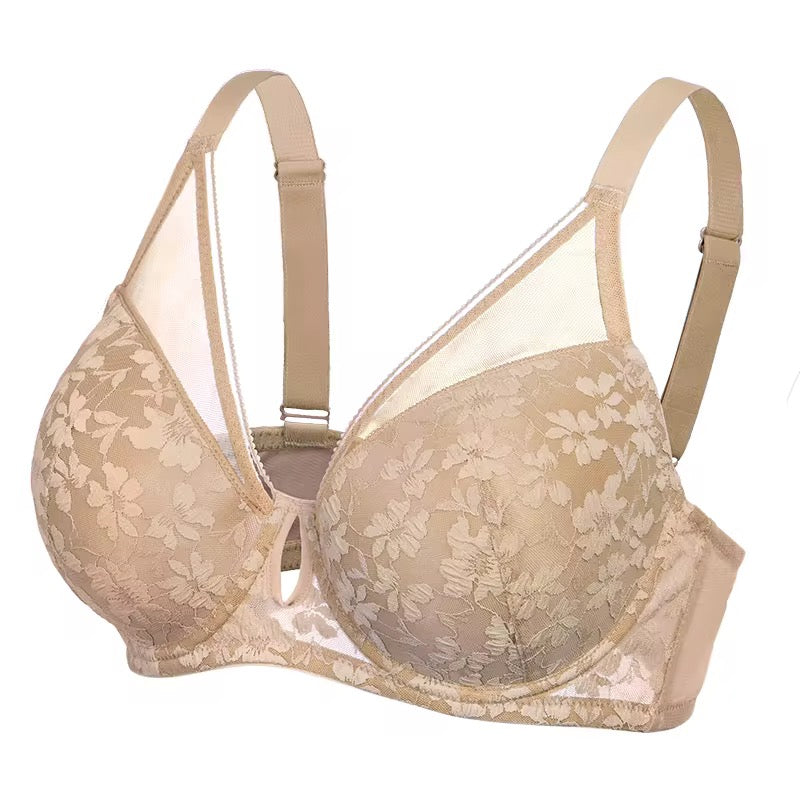 Calvin Klein Intimate Plus Size D Cup Bra – Mesh Lace Underwire Push-Up Support