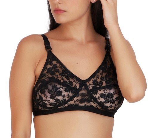 Floral Net Breathable Summer Bra