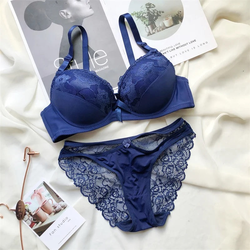 T-Shirt Pushup Bra Underwear Set