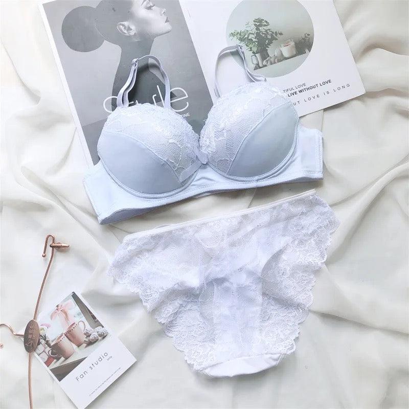 T-Shirt Pushup Bra Underwear Set