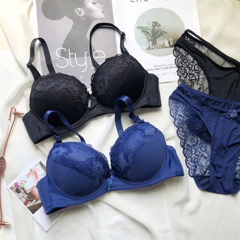 T-Shirt Pushup Bra Underwear Set