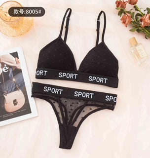 
Intimate Lingerie Soft Mesh Wireless Bra Underwear Set
