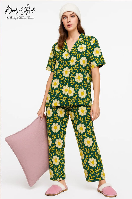 Intimate Summer Lawn PJ Sunflower Night Suit