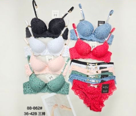 Victoria Secret Pushup Bra Panty Pearl Set