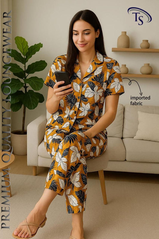Intimate Floral Summer Lawn Night Dress Casual Wear