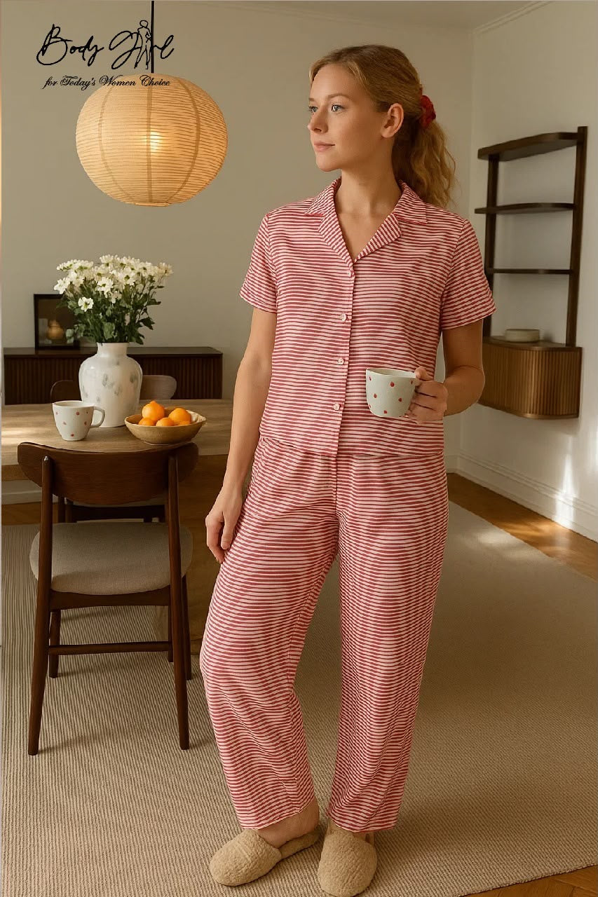 Intimate Summer Lawn PJ Pink Night Suit