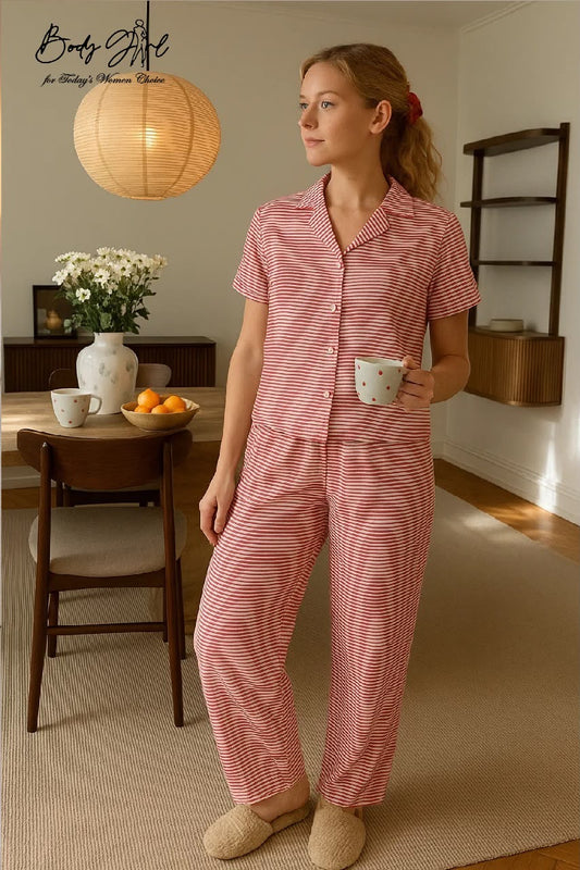 Intimate Summer Lawn PJ Pink Night Suit